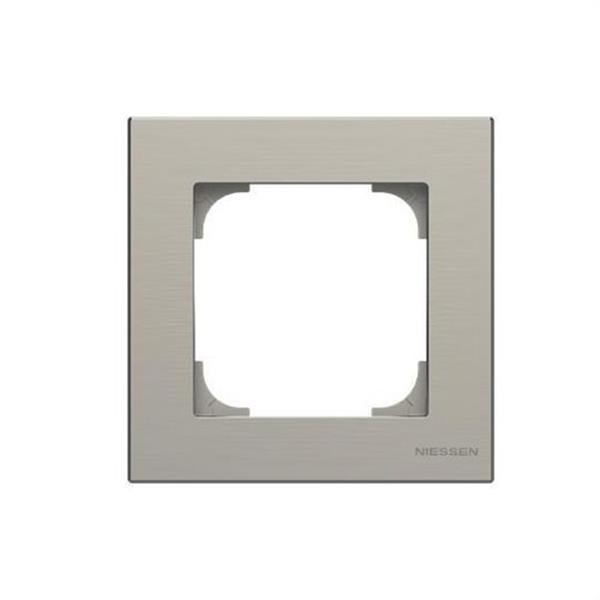 NIESSEN 8571 AI Marco de 1 elemento Sky Niessen acero inoxidable antihuella