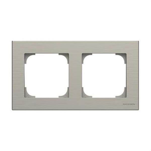 NIESSEN 8572 AI Marco de 2 elementos Sky Niessen acero inoxidable antihuella