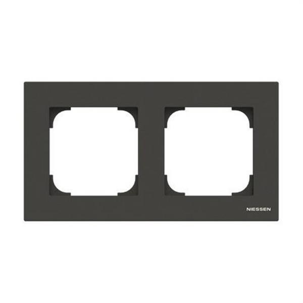 NIESSEN 8572 NS Marco de 2 elementos Sky Niessen negro Soft
