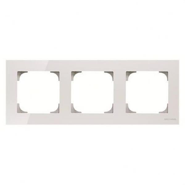 NIESSEN 8573 CB Marco de 3 elementos Sky cristal blanco