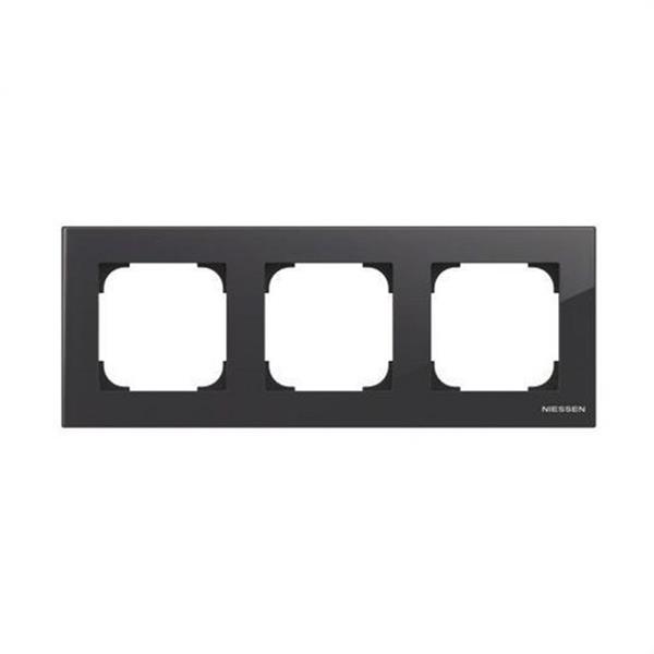 NIESSEN 8573 CN Marco de 3 elementos Sky cristal negro