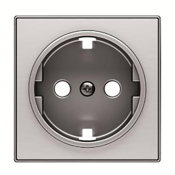 NIESSEN 8588 AI Tapa base enchufe Schuko TT lateral Sky Niessen acero inoxidable antihuella