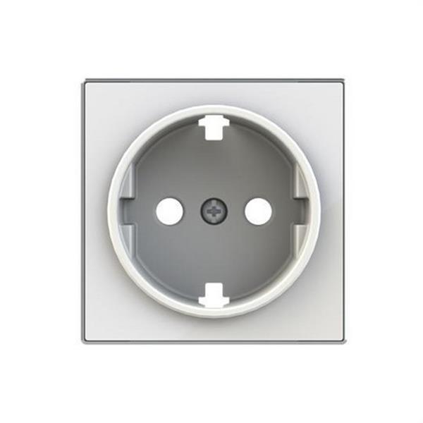 NIESSEN 8588 CB Tapa base enchufe Schuko TT lateral Sky Niessen cristal blanco