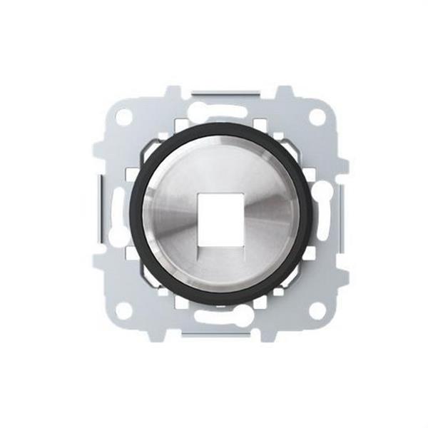 NIESSEN 8618.1 CN Tapa 1 conector teléfono informática Skymoon cristal negro