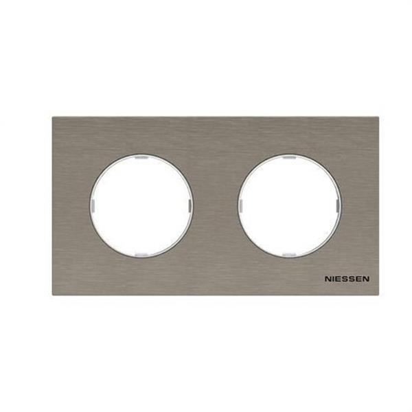 NIESSEN 8672 CB Marco de 2 elementos Skymoon cristal blanco