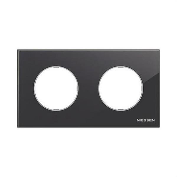 NIESSEN 8673 CN Marco de 3 elementos Skymoon cristal negro