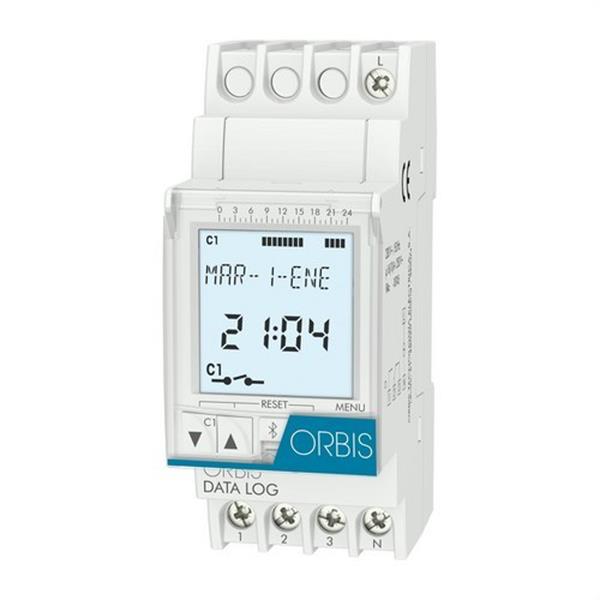 ORBIS OB174012 Interruptor horario digital DATA LOG 1 circuito 16A