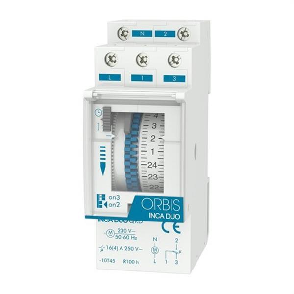 ORBIS OB330232 Interruptor horario modular INCA DUO QRD 230V