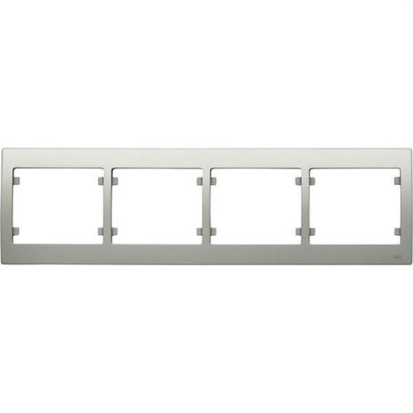 BJC 18004-MA Marco 4 elementos horizontal serie Iris en aluminio mercurio