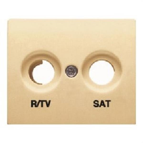 BJC 18320-OD Tapa para tomas R/TV-SAT 2 salidas serie Iris en dorado odisea