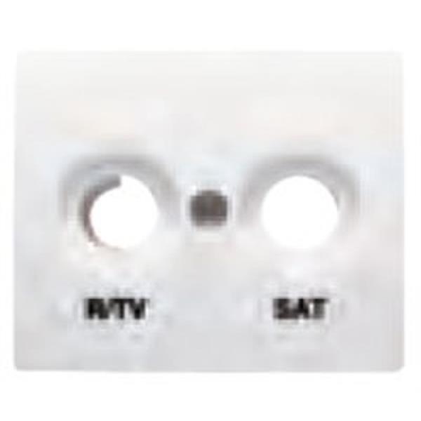 BJC 18320-VM *TAPA PARA TOMAS R/TV-SAT 2 SALIDAS SERIE IRIS EN VERDE MINERVA