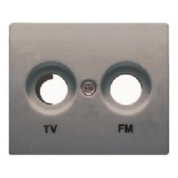 BJC 18330-AN Tapa para tomas TV-FM serie Iris en acero neptuno