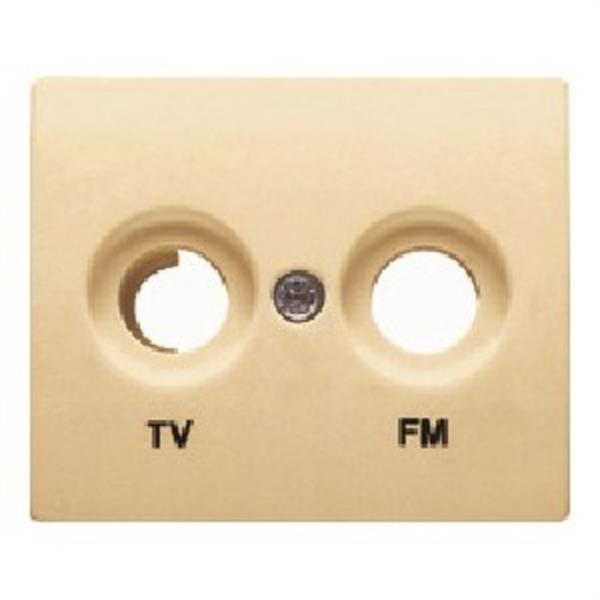 BJC 18330-OD Tapa para tomas TV-FM serie Iris en dorado odisea