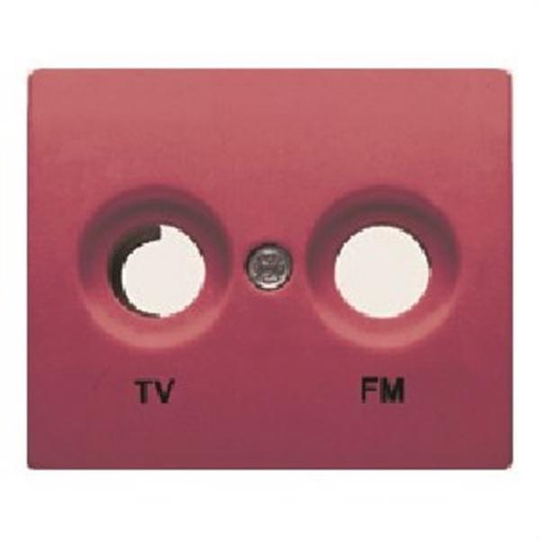 BJC 18330-RR Tapa para tomas TV-FM serie Iris en rojo rubí