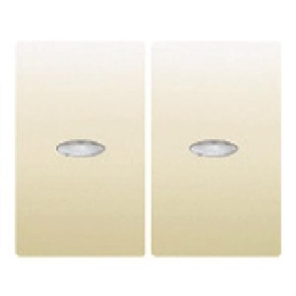 BJC 18709-AL Tecla doble interruptor + conmutador señal serie Iris de color beige