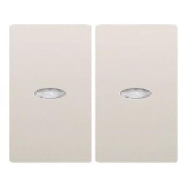 BJC 18709-L Tecla doble interruptor + conmutador señalización serie Iris de color blanco