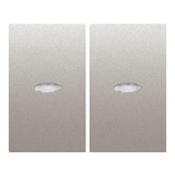 BJC 18709-MAL Tecla doble interruptor + conmutador señalización serie Iris en aluminio mercurio