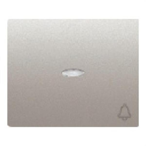 BJC 18716-MAL Tecla pulsador timbre luminoso serie Iris en aluminio mercurio