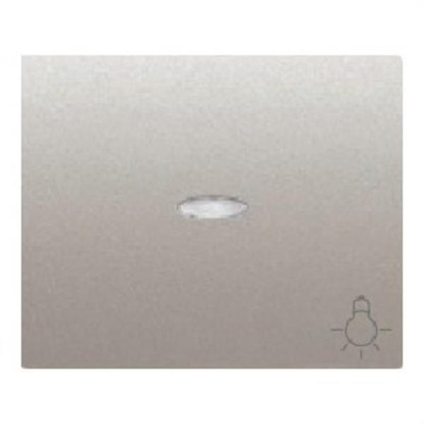 BJC 18717-MAL Tecla pulsador luz luminoso serie Iris en aluminio mercurio