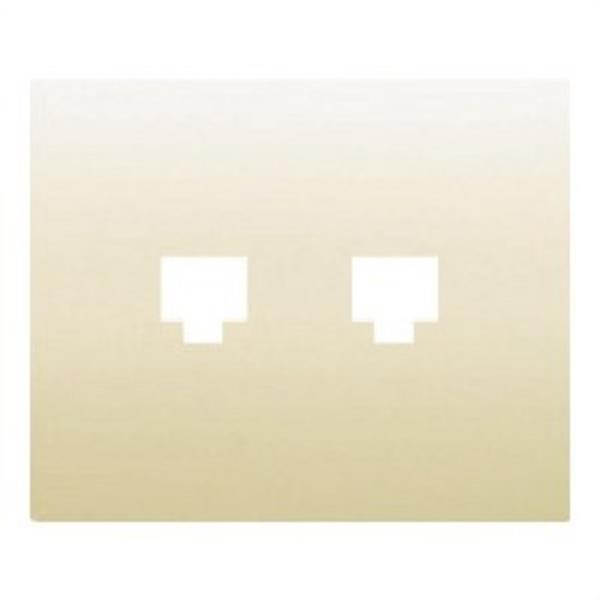 BJC 19882-A Tapa adaptadora 2 conectores RJ11-RJ45 en beige