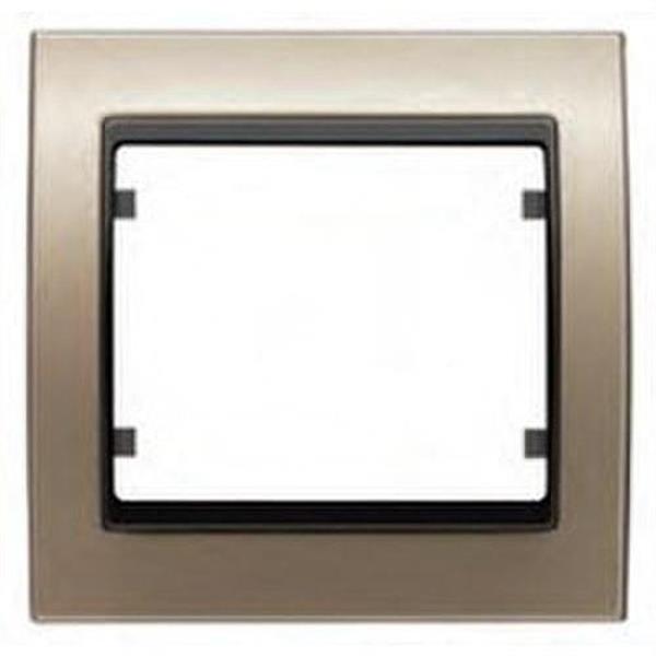 BJC 22002-BNC Marco 2 elementos horizontal en zamak serie Mega en bronce niebla cosso