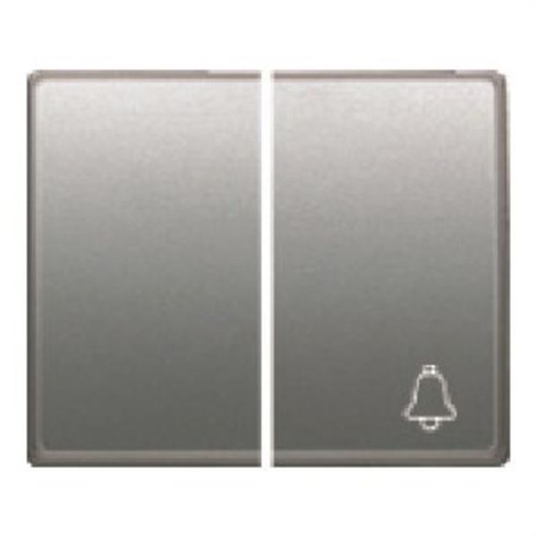 BJC 22715-AF Tecla doble conmutador + pulsador 22715-AF serie Mega en aluminio fusión