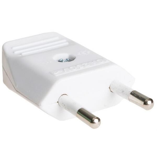 SOLERA 118 Clavija bipolar 10A 250V material termoestable blanco