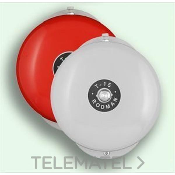 RODMAN RT15G1 Timbre campana MASTERBELL gris 230VCA diámetro 150