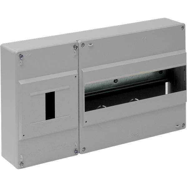 SOLERA 198 Caja distribución superficie 12 elementos+4 precintables 348x188x55mm gris
