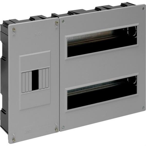 SOLERA 5200 Caja distribución empotrar 24 elementos+4 precintables 2 filas 410x270x68mm tapa gris