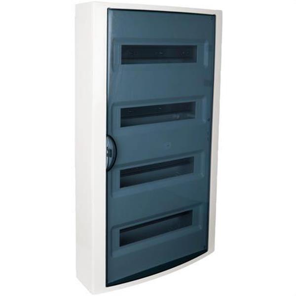SOLERA 5271PF Caja de distribución de superficie de 56 elementos 362x686x104mm marco blanco y puerta fumé