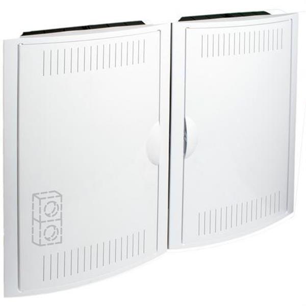 SOLERA 5504/2B Conjunto para ICT 2 registros con 2 bases puerta+marco blanco
