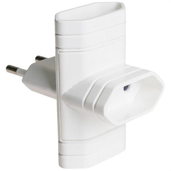 SOLERA 6009 Adaptador 3 tomas bipolar 10A diámetro 4 fundas+obturador