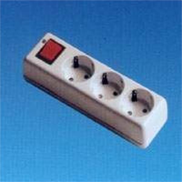 SOLERA 6053 *BASE 3 TOMAS TT LATERAL 10/16A 250V LUMINOSO
