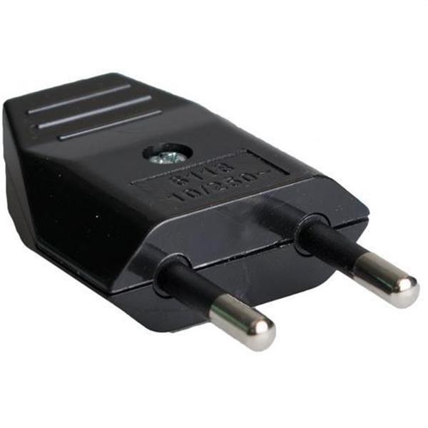 SOLERA 6118N Clavija bipolar 10A 250V negro