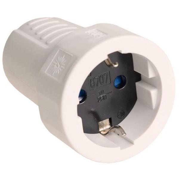 SOLERA 6707B *Base TT lateral 10/16A 250V PVC goma blanco