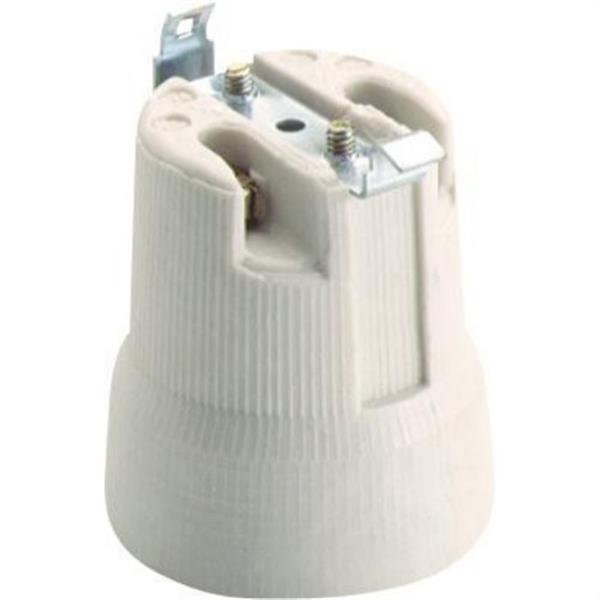 SOLERA 678D Portalámparas E-27 de porcelana 678D 4A 250V protección contra choques eléctricos con sopor