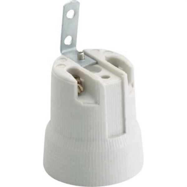 SOLERA 678F Portalámparas E-27 de porcelana 678F 4A 250V protección contra choques eléctricos con sopor