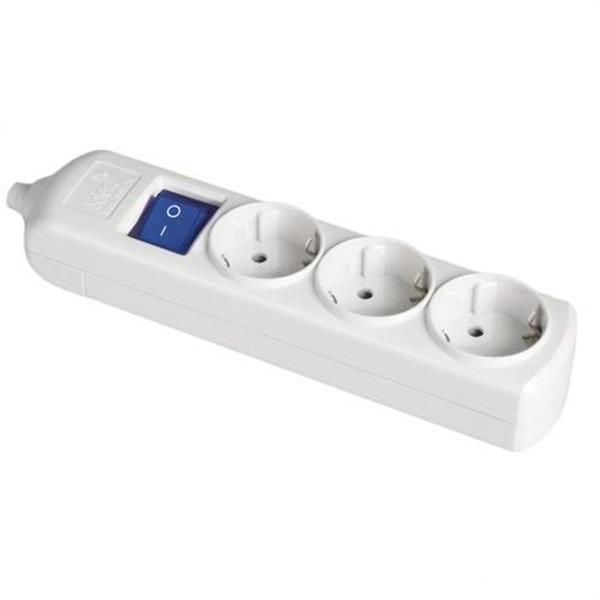 SOLERA 8003IL Base múltiple de 3 tomas bipolar 16A 250V blanco con obturador+interruptor