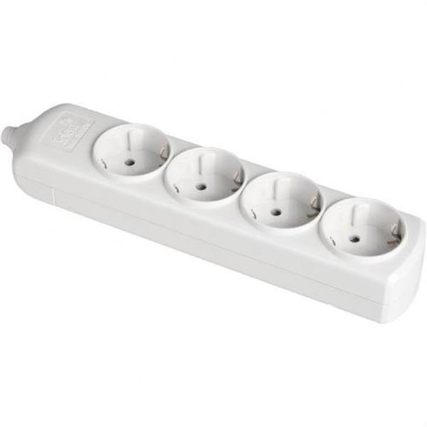 SOLERA 8004 Base 4 tomas bipolar 16A 250V blanco con obturador