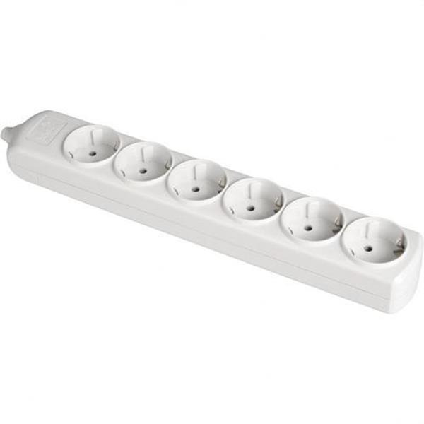 SOLERA 8006 Base 6 tomas bipolar 16A 250V blanco con obturador