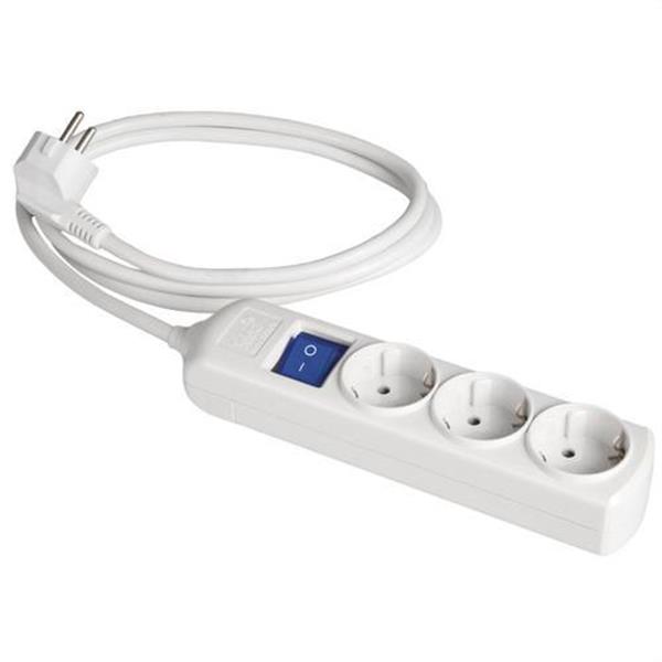 SOLERA 8013IL Prolongador 3 tomas bipolar 16A 250V con obturador+interruptor