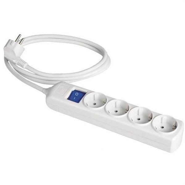 SOLERA 18014IL Prolongador 4 tomas bipolar 16A 250V con obturador+interruptor