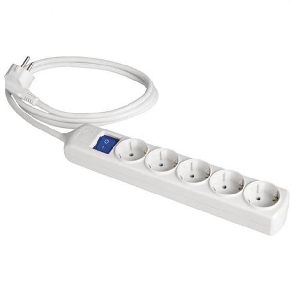 SOLERA 8015IL Prolongador 5 tomas bipolar 16A 250V con obturador+interruptor