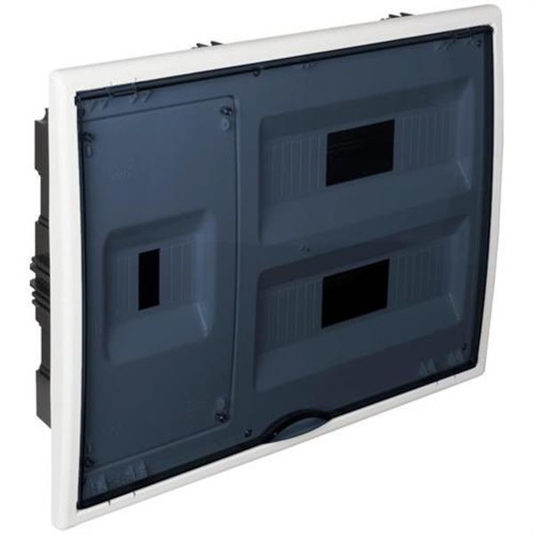 SOLERA 8203PF Caja de distribución de empotrar de 24 elementos + 4 precintables 400x320x72mm marco blanco