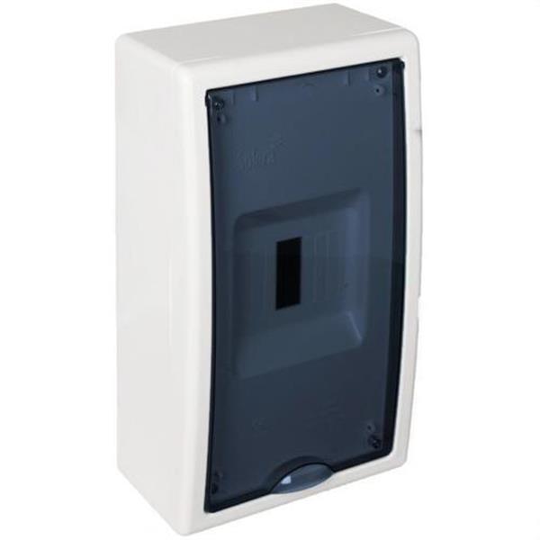 SOLERA 8209PF Caja de distribución de empotrar de 4 elementos 165x300x95mm precintable blanco y puerta fu