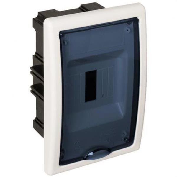 SOLERA 8695CPF Caja de distribución de empotrar de 4 elementos 125x195x72mm precintable marco blanco y pue