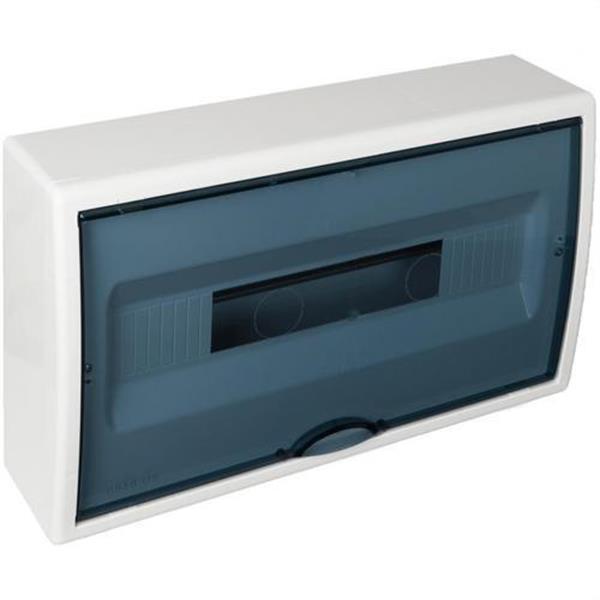SOLERA 8704PF Caja de distribución de superficie de 18 elementos 407x246x104mm caja y marco blancos y pue