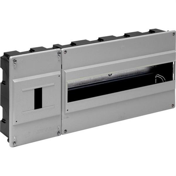 SOLERA 881 Caja distribución empotrar 16 elementos+4 precintables 420x188x55mm tapa gris