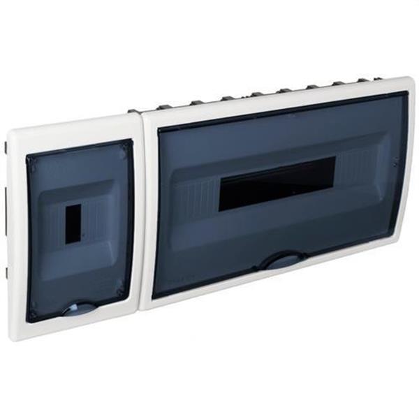 SOLERA 8880PF Caja de distribución de empotrar de 18 elementos + 4 precintables 533x226x72mm marco blanco